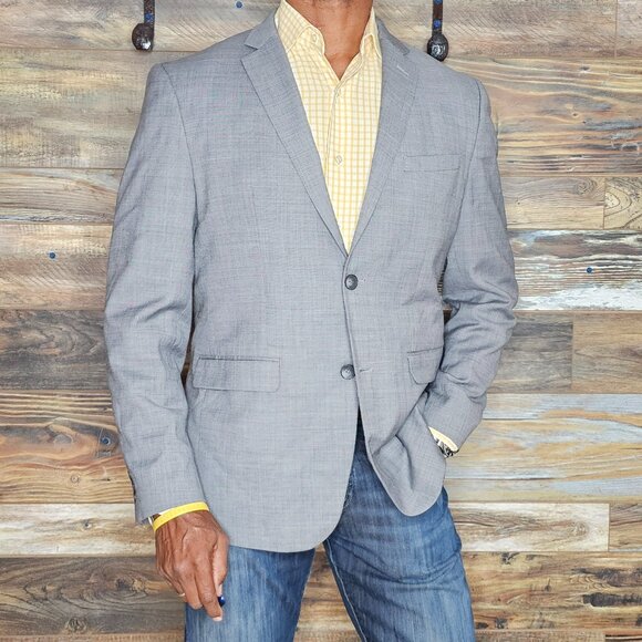 Penguin an Original Gray Wool Blend Dual Vent Sport Jacket Blazer 40R - Picture 1 of 11